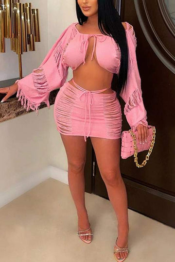 Trendy Drawstring Mini Set for Women