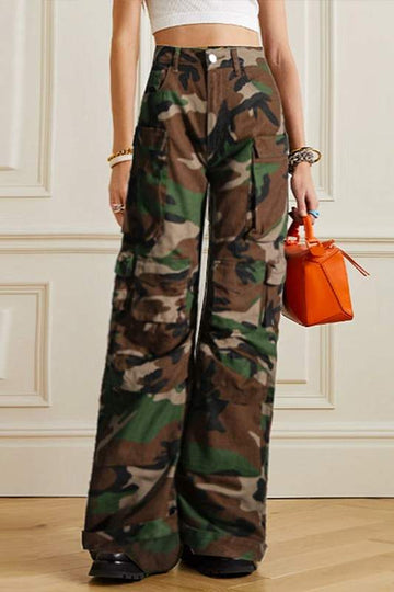 CAMO CARGO LONG PANTS