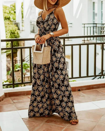 Boho Floral Maxi Dress, Perfect for Outings