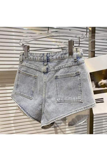 RHINESTONES DENIM SHORTS