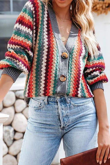 BUTTON FRONT KNIT CARDIGAN