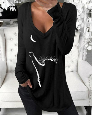 Cute Graphic Womenâs Long Sleeve Shirt