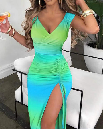 V-neck Dress, Elegant Summer Outfit