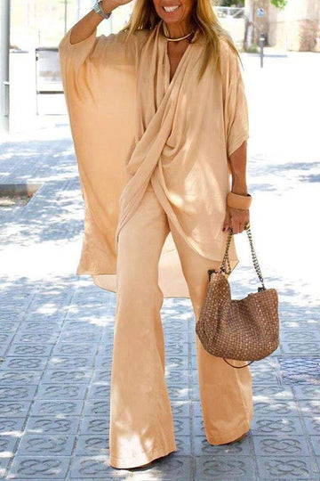 Beach Wear: Flowy Pants & Layered Top Set