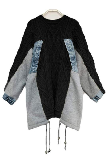 OVERSIZED DENIM SWEATER