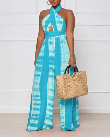 Comfortable Maxi Dress Stylish Halter Jumpsuit