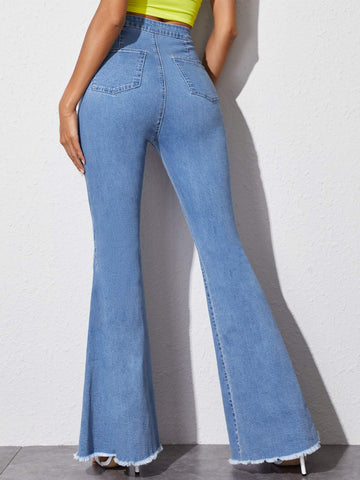 High-Waist Flare Jeans Casual Bell-Bottoms