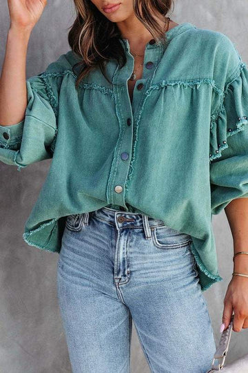 STUDDED FRAYED JACKET