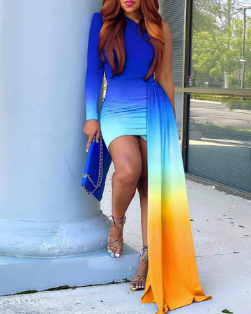 Fashionable Mini Dress: One Shoulder