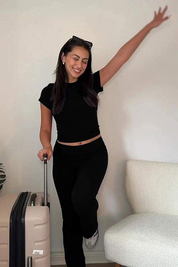 SOLID TOP PANTS SET