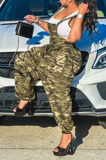 CAMO OVERALL CASUAL PANTS