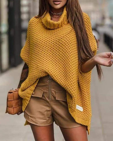 LONG SLEEVE SPLIT HEM OVERSIZED SWEATER