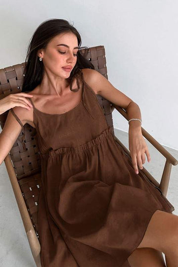 SOLID PULLOVER MIDI DRESS