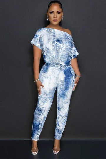 GRAPHIC CASUAL JUMPSUITS