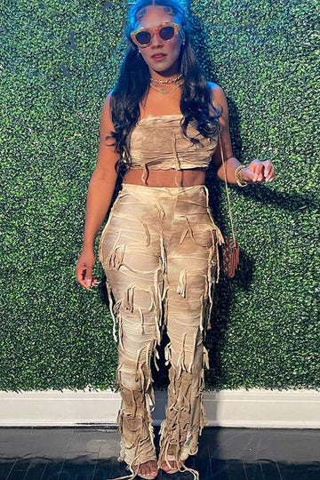 TIE DYE TUBE AND PANTS SET