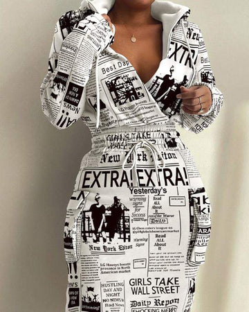 Hooded Sweatshirt and Matching Skirt