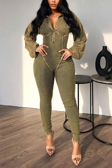 DISTRESSED BODYCON JUMPSUIT