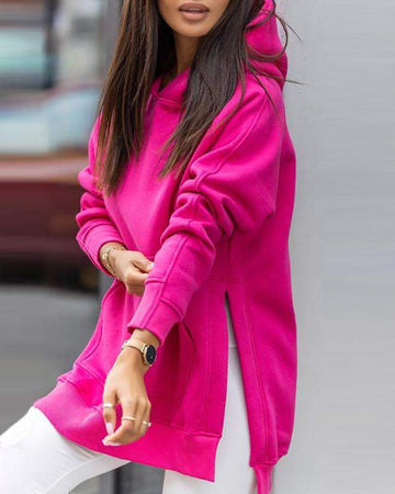 Pink Hoodie, Fashionable Cozy Sweatshirt