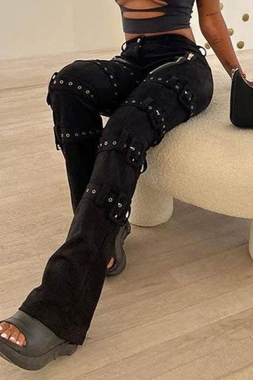 MULTI STRAP DESIGN LONG PANTS