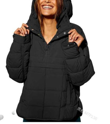 LOOSE WOMEN S LONG SLEEVE PULLOVER HOODED ROUND HEM TOP