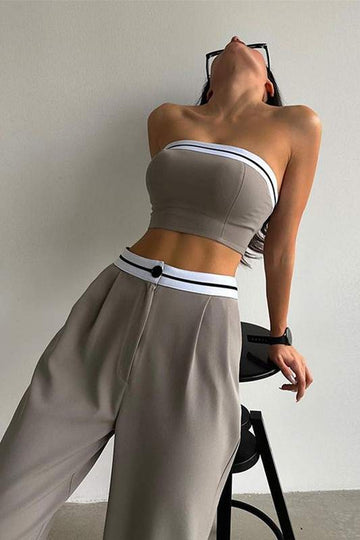 TUBE TOP AND PANTS SET