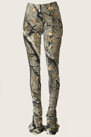 LEAF PRINTED PANTS