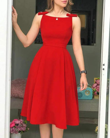 Stylish Knee-Length Dress, Casual Everyday Wear