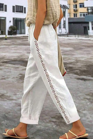 RUCHED CRISS CROSS SQUARE PANTS