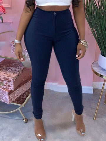 BASICS HIGH WAISTED SKINNY PANTS