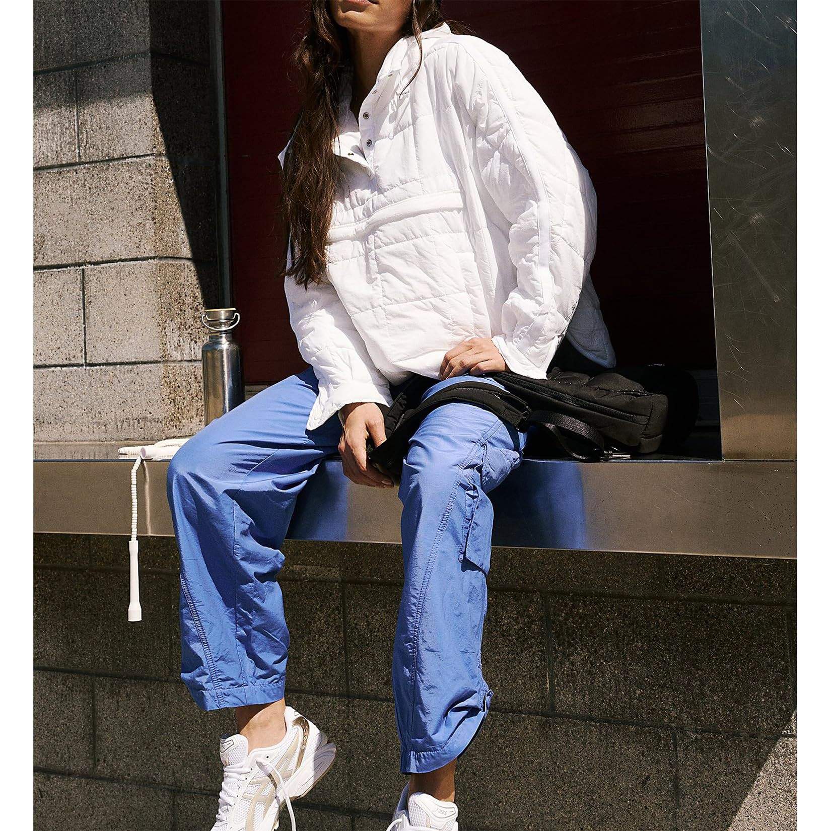 SOLID COLOR HOODED COTTON PADDED FOLDABLE PADDED PULLOVER POCKET LONG SLEEVE COAT FOR WOMEN