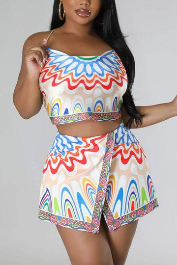 GRAPHIC CAMI AND SHORTS SET