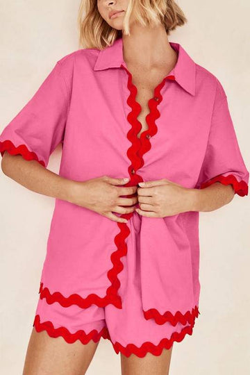 SHORT SLEEVE SHIRT AND SHORTS SET EXCLUDING VEST