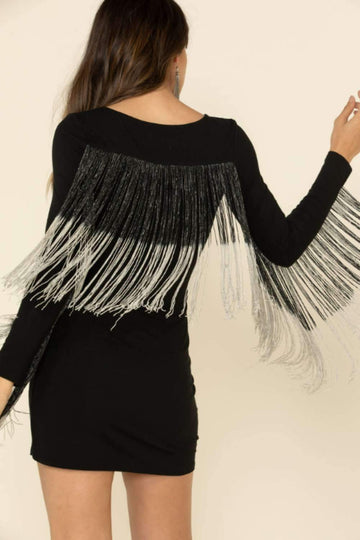 IDYLLWIND WOMEN QUEEN OF THE NIGHT FRINGE DRESS