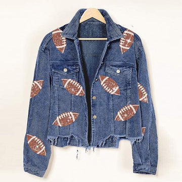 RUGBY SEQUINS CORDUROY JACKET