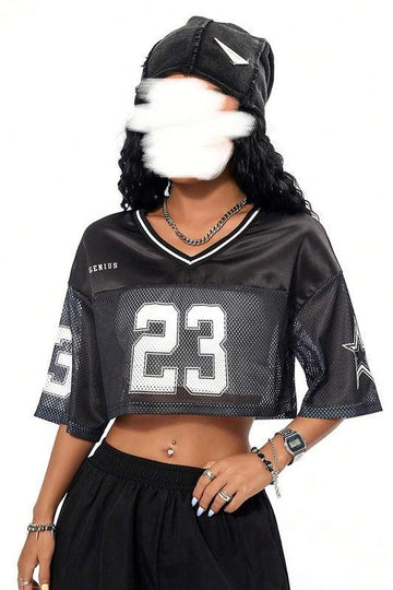 Oversized Mesh Tee 23, Street Style Must-Have