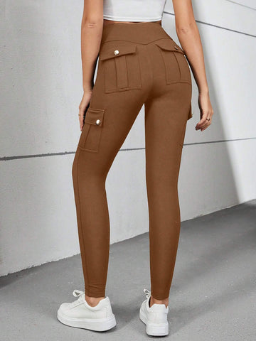 ESSNCE WOMEN S SOLID COLOR SLIM FIT WORKWEAR PANTS