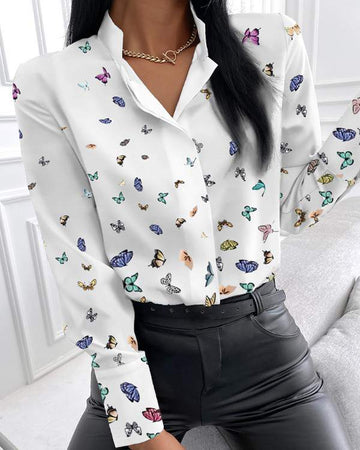 Fashion Long Sleeve Butterfly Top