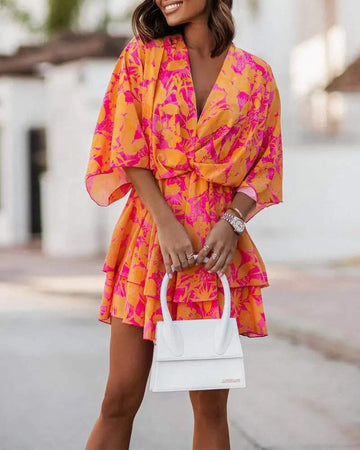 Summer Floral Dress, Women's Casual Party Dress