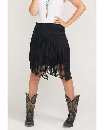 IDYLLWIND WOMEN SPELLBOUND FRINGE SKIRT