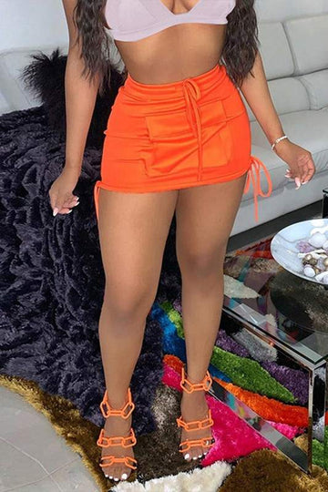 DRAWSTING MINI SKIRT