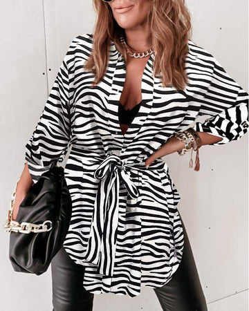 Zebra Print Fashionable Blouse: Women's Style