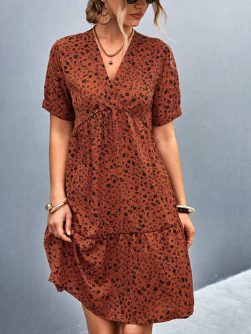 dress Short sleeves a above knee length