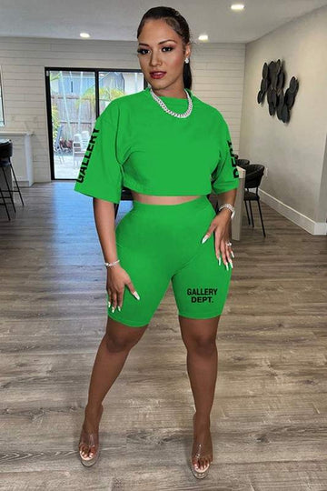 T SHIRT AND TIGHT SHORTS SET