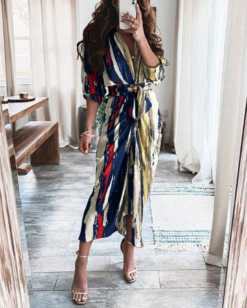 Printed Wrap Dress for Effortless Style