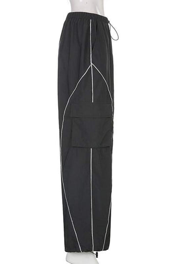 LOW WAIST PARACHUTE CARGO PANTS
