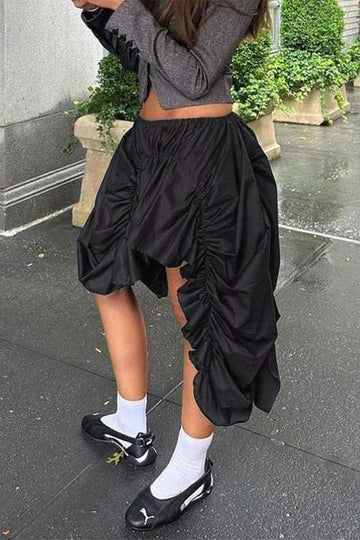 RUFFLED FASHION SHORT SKIRT