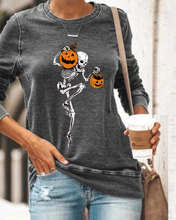 Casual Halloween Outfit Pumpkin Top