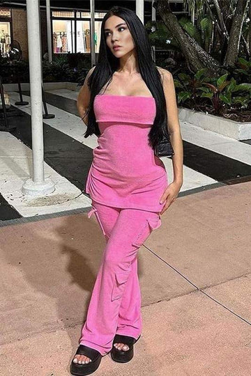 TUBE TOP AND PANTS SET