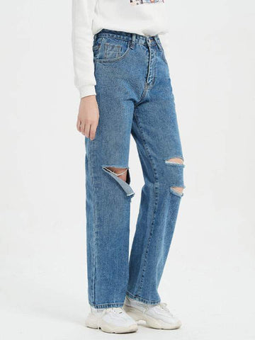 Vintage Style Ripped Denim for Fashionistas