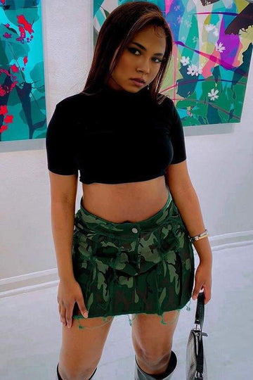 CAMOUFLAGE MINI SKIRT